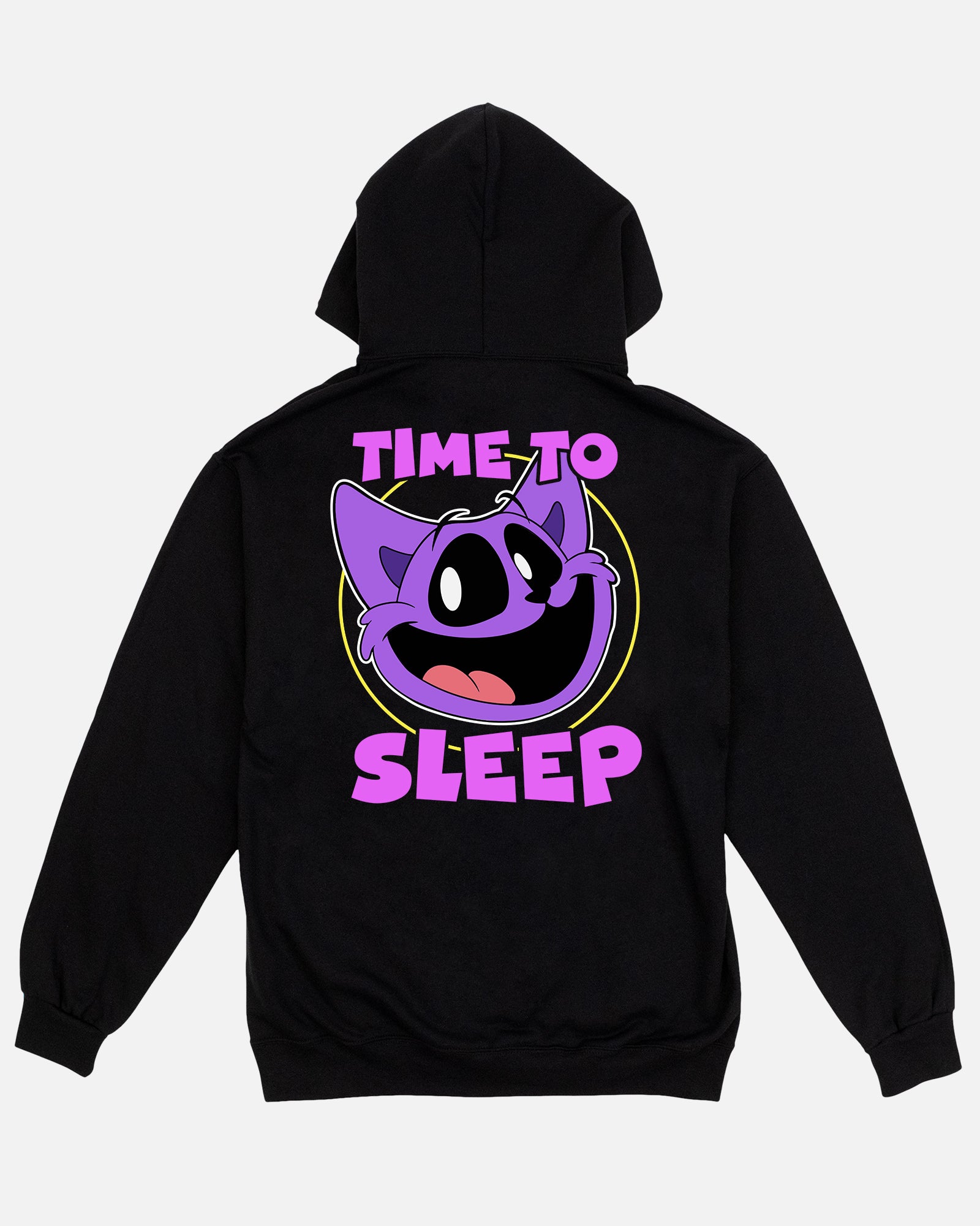 CatNap Time To Sleep Black Drawstring Hoodie - Image 2