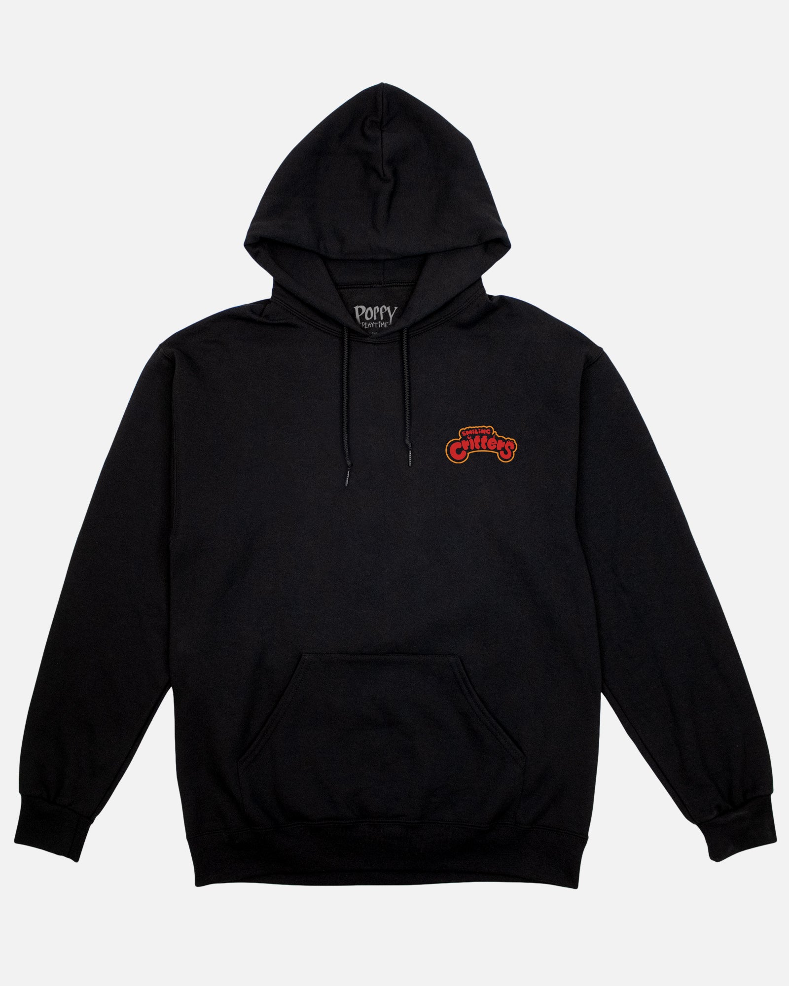 Play Nice Ruined Smiling Critters Black Drawstring Hoodie