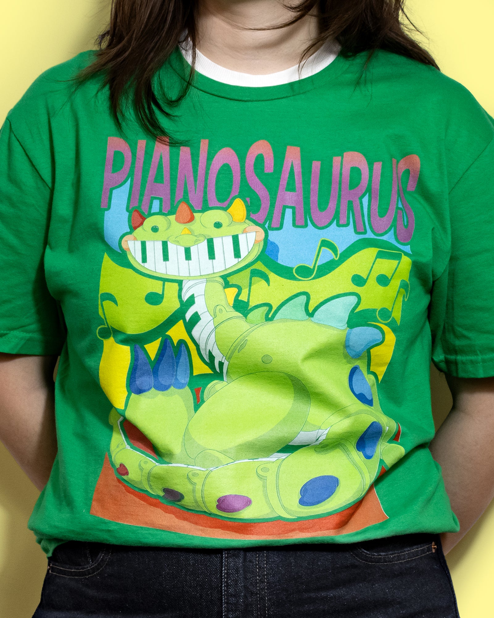 Pianosaurus Green Tee - Image 2